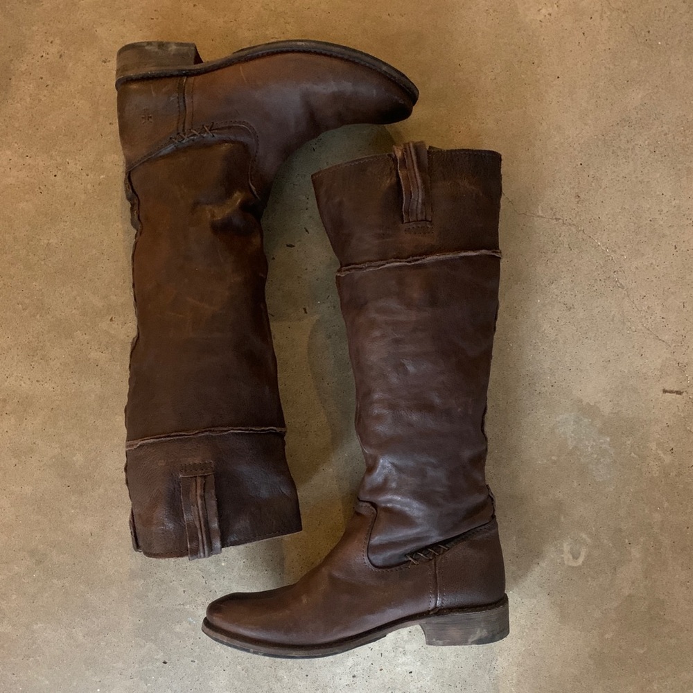 Dark Brown Frye leather Riding Boots size 9